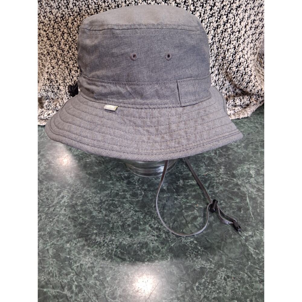 Solar Escape Wide Brim Sun Bucket Hat OS Chin Strap UV Protection Beach Vacay
